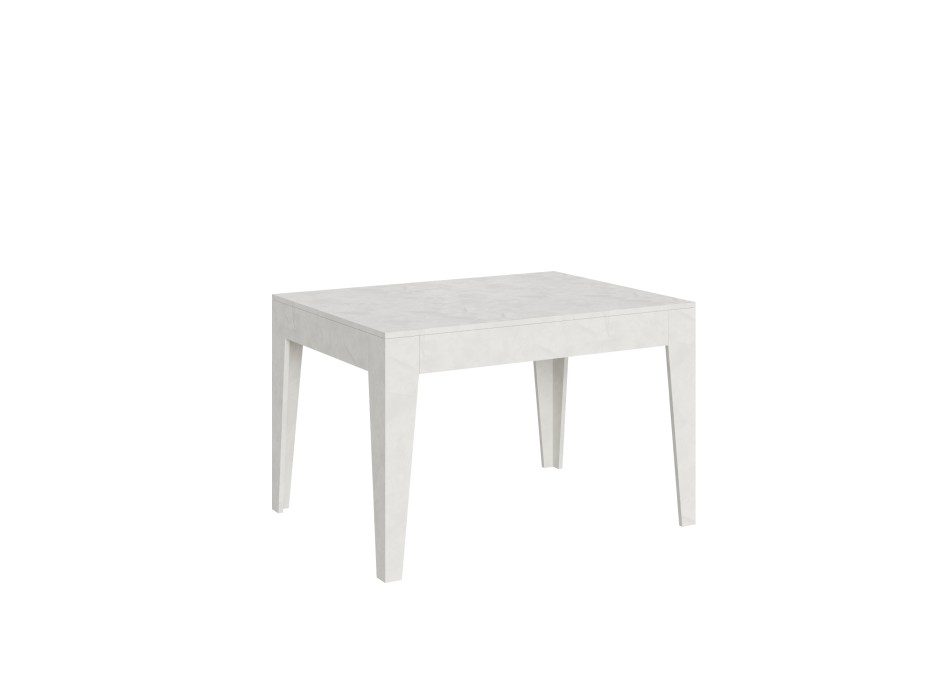 Table Cico - Table extensible 90x120/180 cm Cico Blanc Spatolato