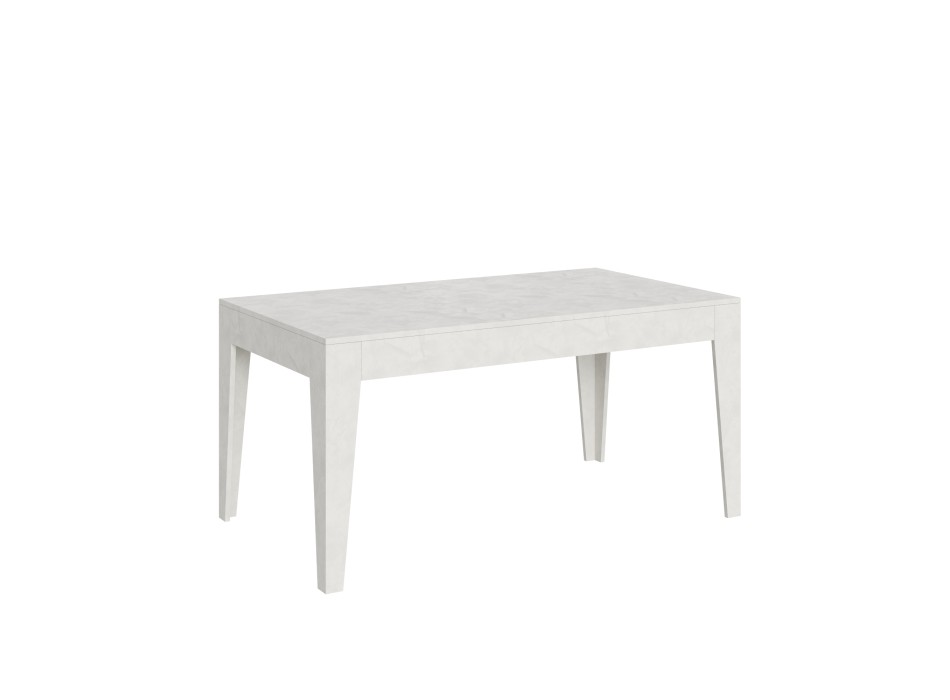 Table Cico - Table extensible 90x160/220 cm Cico Spatulé Blanc