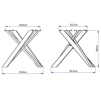 Table Clerk Premium - Table extensible 90x90/194 cm Plateau Clerk Premium Frêne Blanc - Pieds Anthracite