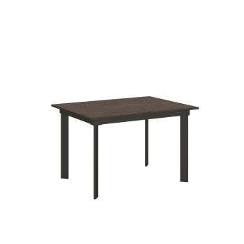 Table Cumar - Table extensible 90x120/180 cm Cumar Frêne Blanc structure Anthracite