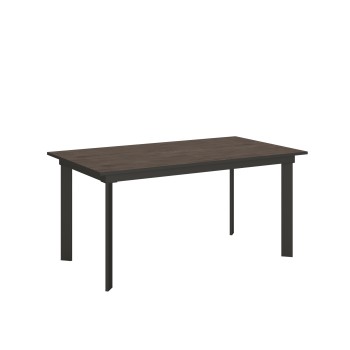 Table Cumar - Table extensible 90x160/220 cm Cumar Frêne Blanc structure Anthracite