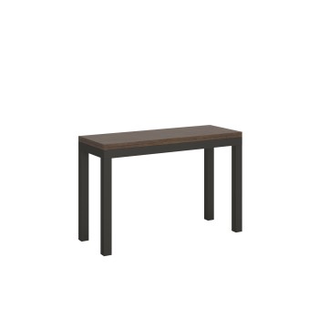 Table Double Everyday - Table ouvrante 120/200x45/90 cm Everyday Double Chêne Nature Structure Anthracite