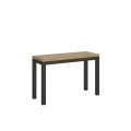 Table ouvrante 120/200x45/90 cm Everyday Double structure Anthracite