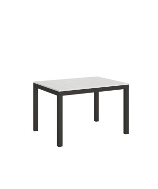 Table Everyday Evolution - Table extensible 90x120/224 cm Everyday Evolution Frêne Blanc Structure Anthracite