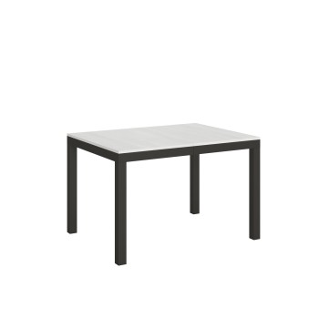 Table Everyday Evolution - Table extensible 90x120/224 cm Everyday Evolution Frêne Blanc Structure Anthracite