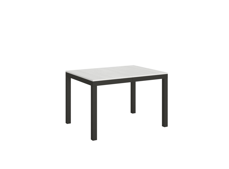 Table Everyday Evolution - Table extensible 90x120/380 cm Everyday Evolution Frêne Blanc Structure Anthracite