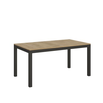 Table Everyday Evolution - Table extensible 90x160/264 cm Everyday Evolution Frêne Blanc Structure Anthracite