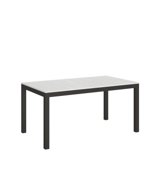 Table Everyday Evolution - Table extensible 90x160/264 cm Everyday Evolution Frêne Blanc Structure Anthracite