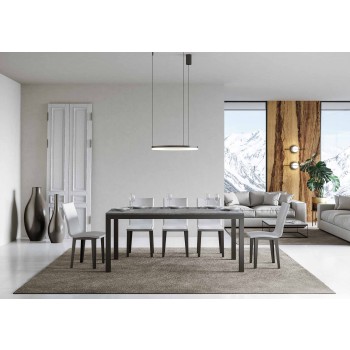 Table Everyday Evolution - Table extensible 90x160/420 cm Everyday Evolution Frêne Blanc Structure Anthracite