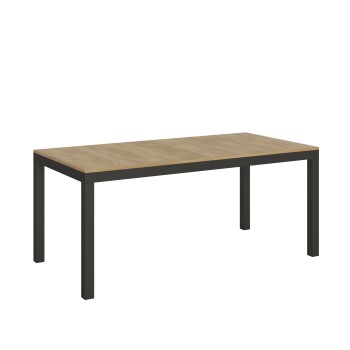 Table Everyday Evolution - Table extensible 90x180/284 cm Everyday Evolution Frêne Blanc Structure Anthracite