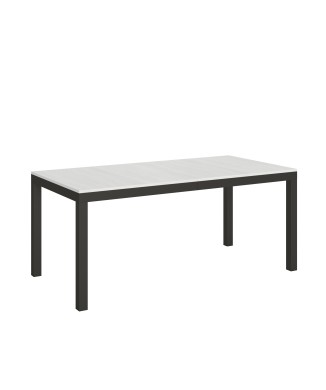 Table Everyday Evolution - Table extensible 90x180/284 cm Everyday Evolution Frêne Blanc Structure Anthracite