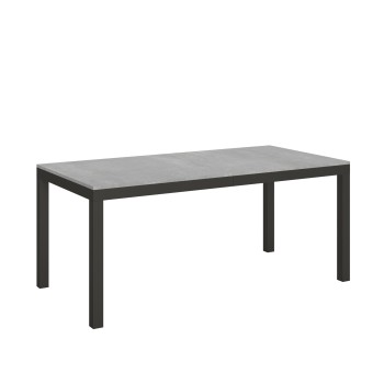 Table Everyday Evolution - Table extensible 90x180/440 cm Everyday Evolution Frêne Blanc Structure Anthracite