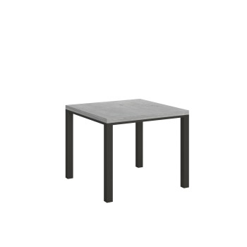 Table Everyday Libra Anthracite - Table ouvrante 90x90/180 cm Everyday Libra Chêne Nature Structure Anthracite