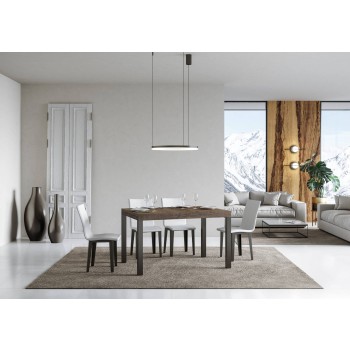 Table Everyday Premium - Table extensible 90X120/224 cm Everyday Premium Frêne Blanc Structure Anthracite