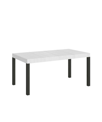 Table Everyday Premium - Table extensible 90X120/224 cm Everyday Premium Frêne Blanc Structure Anthracite