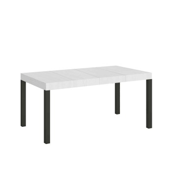 Table Everyday Premium - Table extensible 90X120/224 cm Everyday Premium Frêne Blanc Structure Anthracite