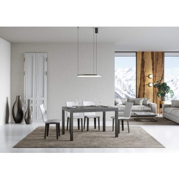 Table Everyday Premium - Table extensible 90x130/234 cm Everyday Premium Frêne Blanc Structure Anthracite