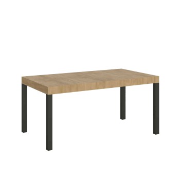 Table Everyday Premium - Table extensible 90X140/244 cm Everyday Premium Frêne Blanc Structure Anthracite