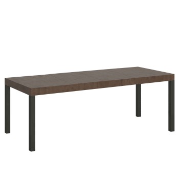 Table Everyday Premium - Table extensible 90x160/264 cm Everyday Premium Frêne Blanc Structure Anthracite