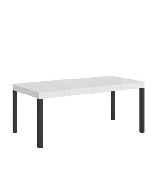 Table Everyday Premium - Table extensible 90x160/264 cm Everyday Premium Frêne Blanc Structure Anthracite