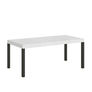 Table Everyday Premium - Table extensible 90x160/264 cm Everyday Premium Frêne Blanc Structure Anthracite