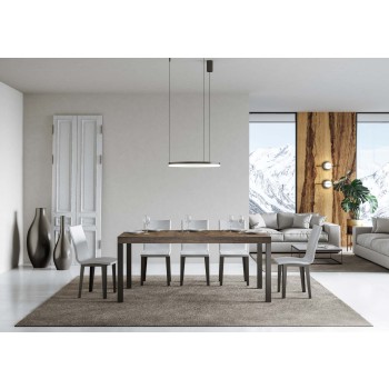 Table Everyday Premium - Table extensible 90x180/284 cm Everyday Premium Frêne Blanc Structure Anthracite