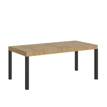 Table Everyday Premium - Table extensible 90x90/246 cm Everyday Premium Frêne Blanc Structure Anthracite