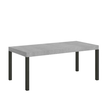 Table Everyday Premium - Table extensible 90x90/246 cm Everyday Premium Frêne Blanc Structure Anthracite