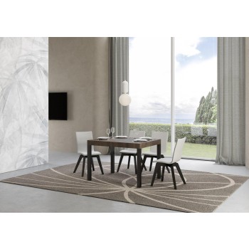 Everyday Table - Table extensible 70x110/194 cm Everyday Frêne Blanc Structure Anthracite