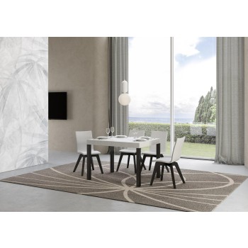 Table Everyday - Table extensible 70x110/194 cm Everyday Frêne Blanc Structure Anthracite