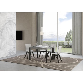 Everyday Table - Table extensible 70x110/194 cm Everyday Frêne Blanc Structure Anthracite