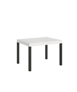 Table Everyday - Table extensible 70x110/194 cm Everyday Frêne Blanc Structure Anthracite