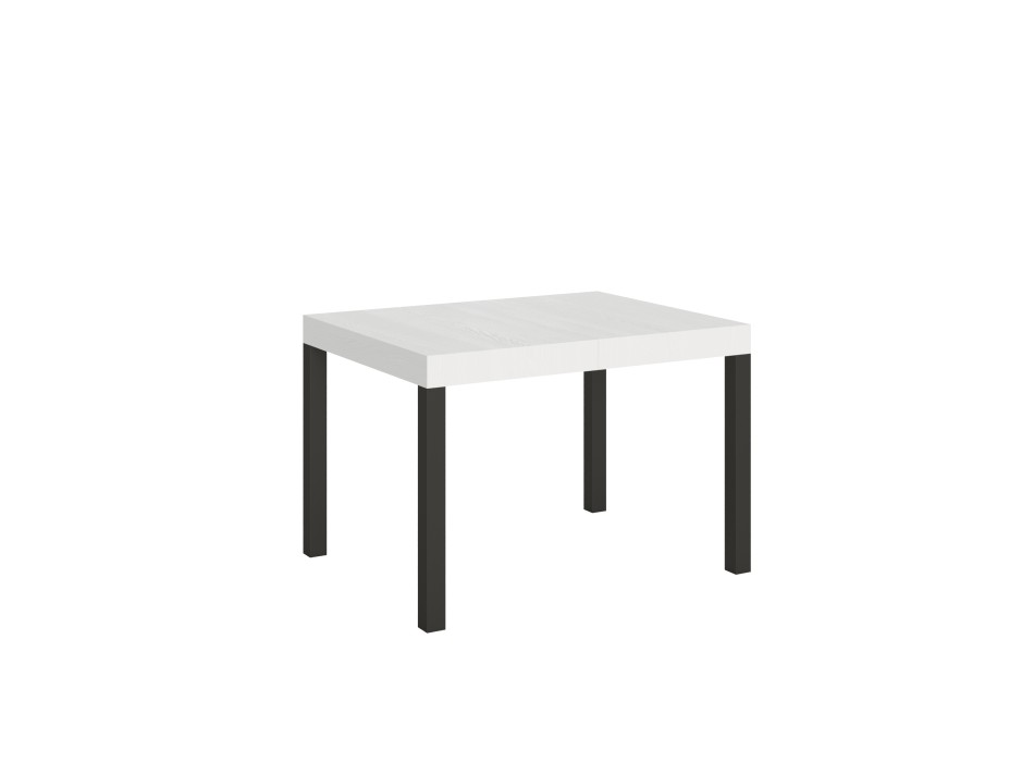 Table Everyday - Table extensible 70x110/194 cm Everyday Frêne Blanc Structure Anthracite