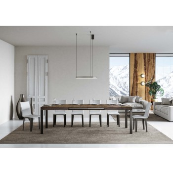 Everyday Table - Table extensible 90X120/224 cm Everyday Frêne Blanc Structure Anthracite