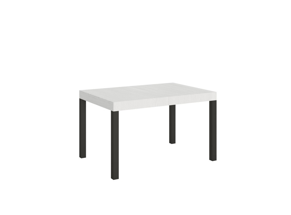 Everyday Table - Table extensible 90X120/224 cm Everyday Frêne Blanc Structure Anthracite