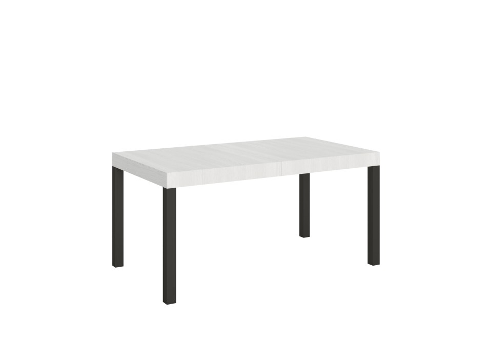 Everyday Table - Table extensible 90x160/264 cm Everyday Frêne Blanc Structure Anthracite