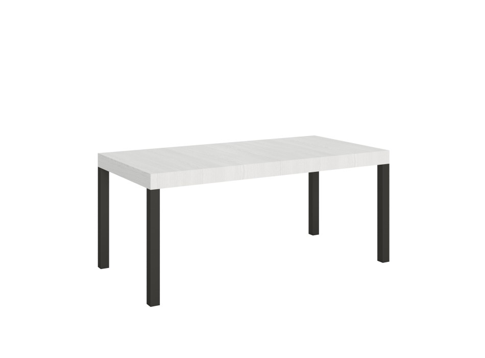 Everyday Table - Table extensible 90x180/284 cm Everyday Frêne Blanc Structure Anthracite