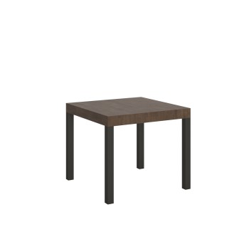 Everyday Table - Table extensible 90x90/246 cm Everyday Frêne Blanc Structure Anthracite