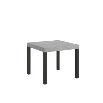 Everyday Table - Table extensible 90x90/246 cm Everyday Frêne Blanc Structure Anthracite