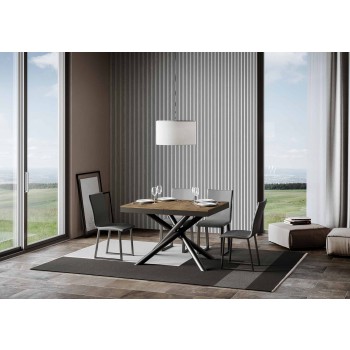 Table Famas Evolution - Table extensible 90x120/224 cm Famas Evolution Frêne Blanc Structure Anthracite