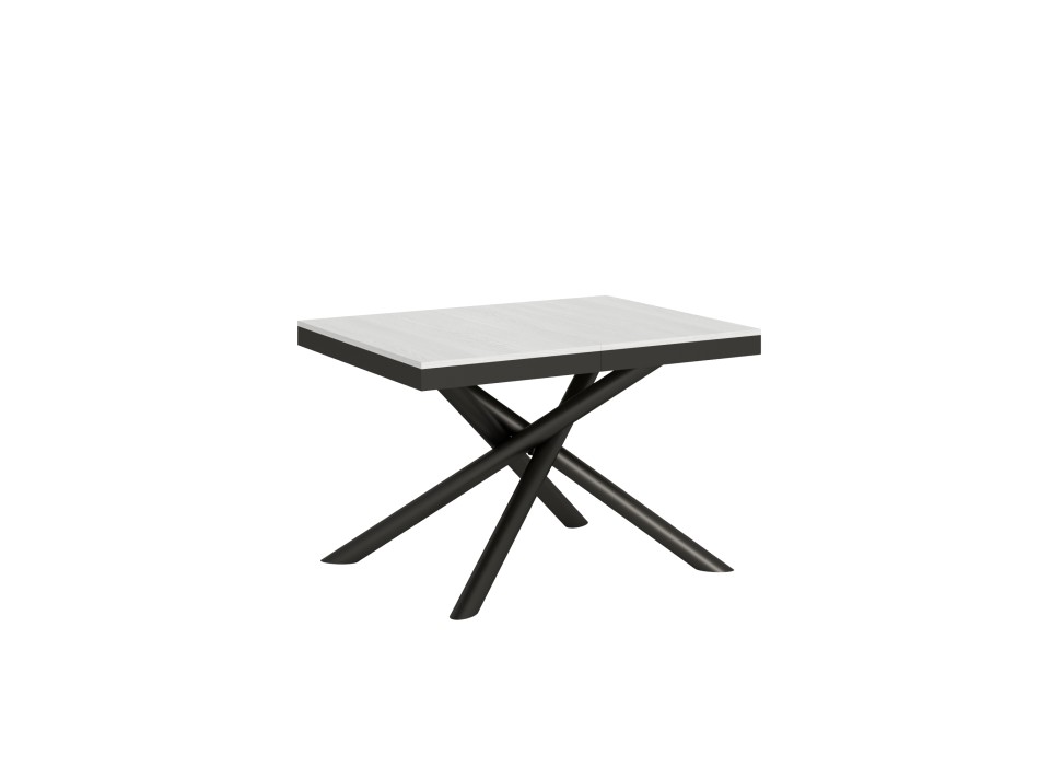 Table Famas Evolution - Table extensible 90x120/224 cm Famas Evolution Frêne Blanc Structure Anthracite