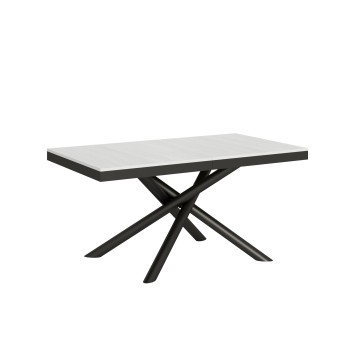 Table Famas Evolution - Table extensible 90x160/264 cm Famas Evolution Frêne Blanc Structure Anthracite