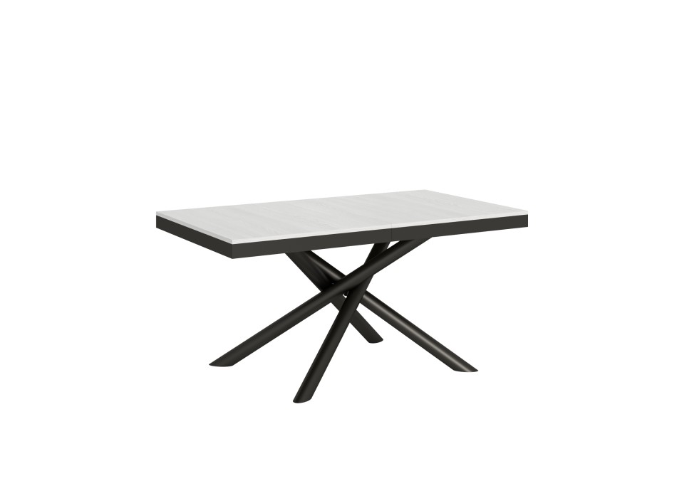 Table Famas Evolution - Table extensible 90x160/264 cm Famas Evolution Frêne Blanc Structure Anthracite