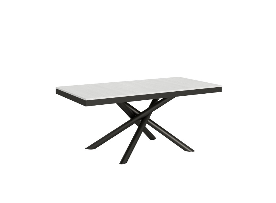 Table Famas Evolution - Table extensible 90x180/284 cm Famas Evolution Frêne Blanc Structure Anthracite