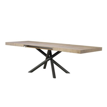 Famas Premium Table - Table extensible 90x120/224 cm Famas Premium Frêne Blanc Structure Anthracite