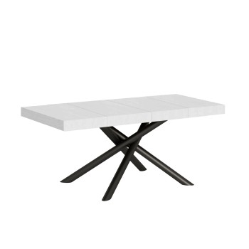 Famas Premium Table - Table extensible 90x120/224 cm Famas Premium Frêne Blanc Structure Anthracite