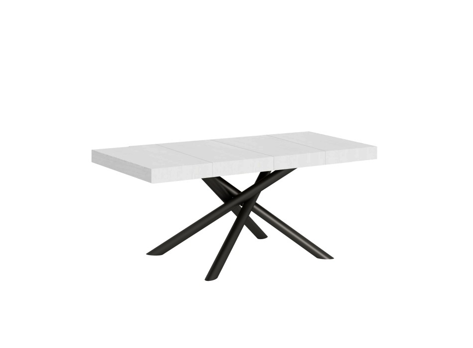 Famas Premium Table - Table extensible 90x120/224 cm Famas Premium Frêne Blanc Structure Anthracite