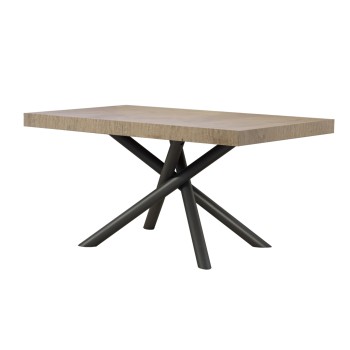 Famas Premium Table - Table extensible 90x130/234 cm Famas Premium Frêne Blanc Structure Anthracite