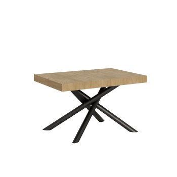 Table Famas - Table extensible 90x120/224 cm Famas Frêne Blanc structure Anthracite