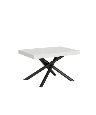 Famas Table - Table extensible 90x120/224 cm Famas Frêne Blanc structure Anthracite